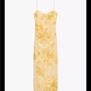 Zara printed tulle midi dress